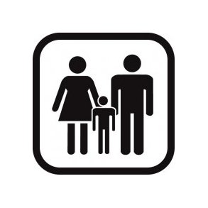 Familiebaderum 20x20 cm