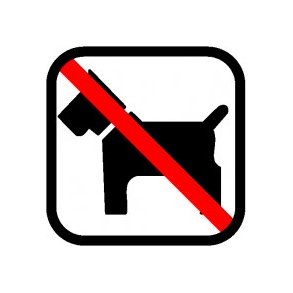 Hund forbudt 20x20 cm