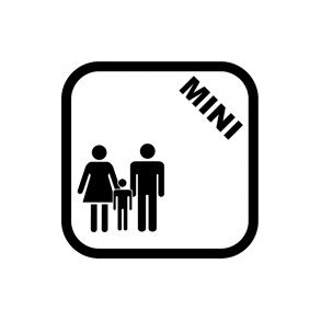 Minifamilie baderum 20x20 cm