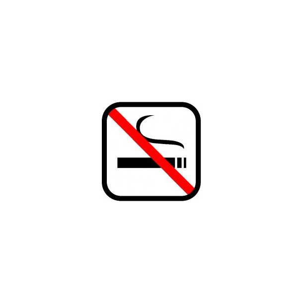 Rygning forbudt 20x20 cm