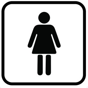 Dame Toilet 20x20 cm