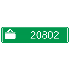 Nummerplade 50x12 cm